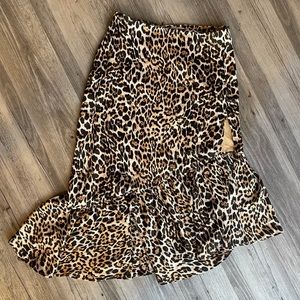 New! Superdown from Revolve cheetah slit skirt size small